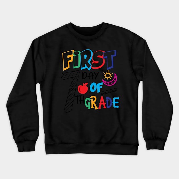 first day of 7th grade Crewneck Sweatshirt by busines_night